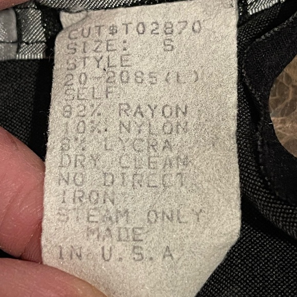 Y2K Vintage Tadashi Women’s Blk Sleeveless Tuxedo Style Full Length Dress SZ S - Picture 10 of 13